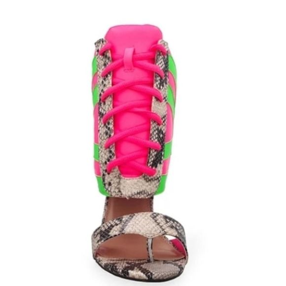 Neon colored Sandals (Wore Once) - Picture 2 of 4